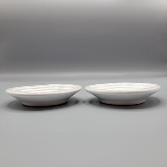 Two Mary Judge Ceramic Olive Oil Dipping Dish Plate Maioliche Michelangelo Italy - Picture 5 of 10